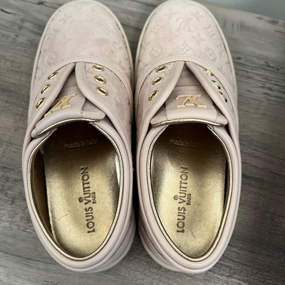 Louis Vuitton monogram leather pink kids girls shoes sneakers size EU 27 - Picture 5 of 10